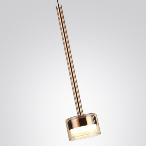 Светильник подвесной LED Laslo 7152/10L Odeon Light янтарный на 1 лампу, основание медь в стиле современный классический фото 6