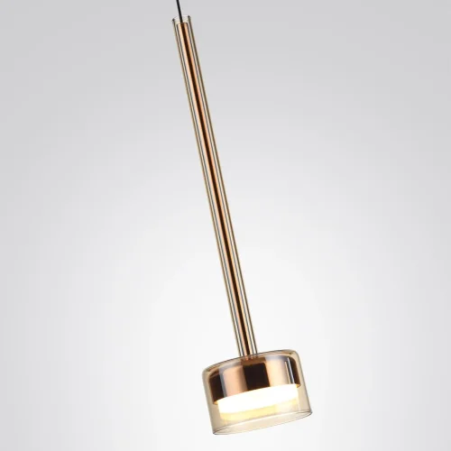 Светильник подвесной Laslo 7152/10L Odeon Light янтарный на 1 лампу, основание медь в стиле классический современный фото 6