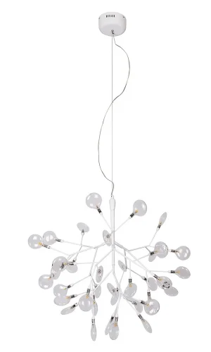 Светильник подвесной EVITA SP36 WHITE/TRANSPARENT Crystal Lux прозрачный на 36 ламп, основание белое в стиле современный ветви