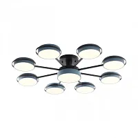 Люстра потолочная LED Ferrara 250406/8+1 Gr Arte Milano белая на 1 лампу, основание серое в стиле современный 