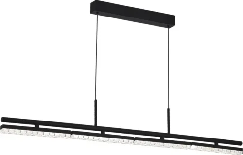 Светильник подвесной LED Euclidics SL1018.403.04 ST-Luce прозрачный на 1 лампу, основание чёрное в стиле хай-тек линейный фото 3