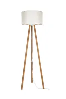 Торшер Posy TL1617S-01PN Toplight на треноге бежевый 1 лампа, основание коричневое в стиле кантри современный
