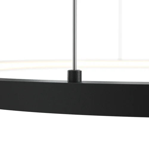 Светильник подвесной LED Glint MOD072PL-L36B3K Maytoni чёрный 1 лампа, основание чёрное в стиле минимализм хай-тек кольца фото 3