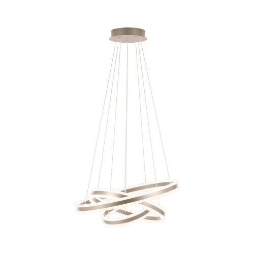 Светильник подвесной LED Tonarella 39314 Eglo бежевый белый 1 лампа, основание бежевое в стиле современный кольца