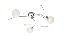 Люстра потолочная  ORLENE 56392-3D Globo белая на 3 лампы, основание хром в стиле современный 