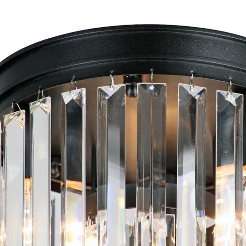 Люстра потолочная V5151-1/3+1PL Vitaluce прозрачная на 4 лампы, основание чёрное в стиле классический современный  фото 4