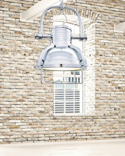 Светильник подвесной Loffi LDP 704 CHR Lumina Deco хром 1 лампа, основание хром в стиле современный лофт  фото 2