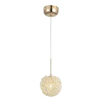 Светильник подвесной Appling LSP-8736 Lussole прозрачный 1 лампа, основание золотое в стиле современный 