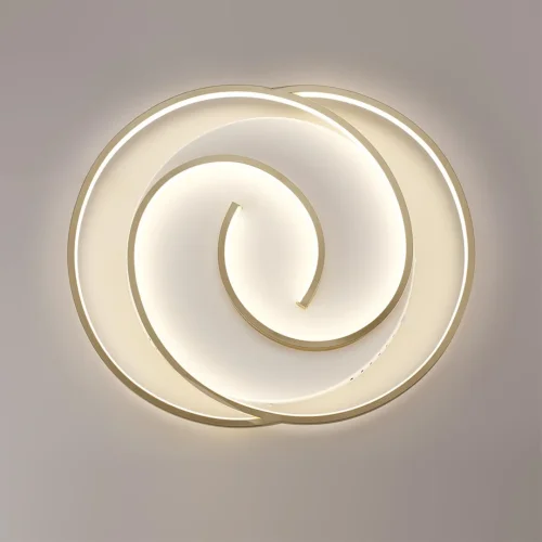 Люстра потолочная LED Twist 8020/75CL Lumion белая на 1 лампу, основание золотое в стиле минимализм фото 5