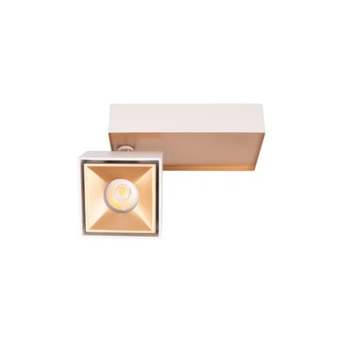 Светильник накладной LED Knof 10324/B Gold White LOFT IT белый золотой 1 лампа, основание белое в стиле современный хай-тек прямоугольный фото 3
