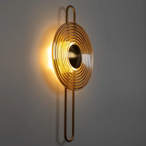 Бра LED Corta CL245011 Citilux янтарный на 1 лампу, основание бронзовое в стиле современный хай-тек фото 5