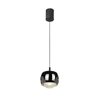 Светильник подвесной LED Roller 8407 Mantra хром 1 лампа, основание чёрное в стиле хай-тек модерн 