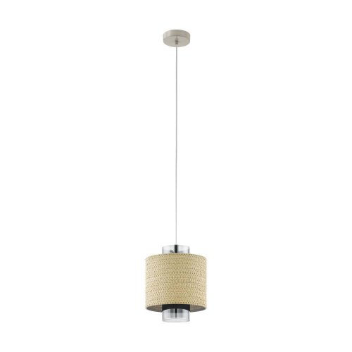 Светильник подвесной Mediouna 43393 Eglo серый бежевый 1 лампа, основание бежевое в стиле современный кантри 