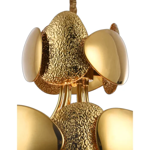 Люстра подвесная VALENCIA 91009/4C GOLD Natali Kovaltseva золотая прозрачная на 4 лампы, основание золотое в стиле арт-деко современный  фото 2