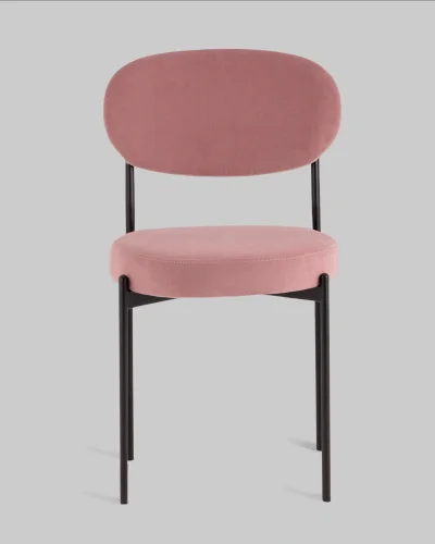 Стул Бриф DD велюр пыльно-розовый УТ000041411 Stool Group, розовый/велюр, ножки/металл/чёрный, размеры - ***** фото 2