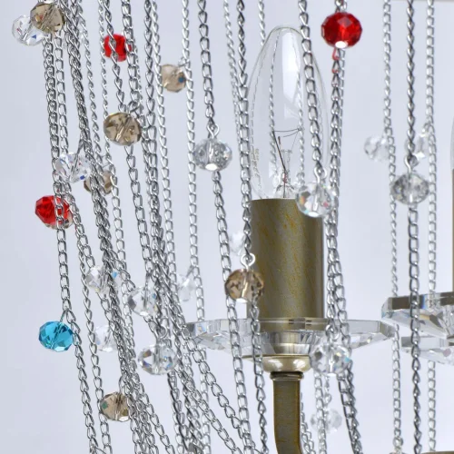 Люстра подвесная Валенсия 299012004 Chiaro серебряная серая на 4 лампы, основание серебряное серое в стиле классический  фото 4