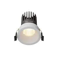 Светильник точечный LED Dip DL117-15W-3K-W Maytoni белый на 1 лампу, основание белое в стиле современный хай-тек круглый