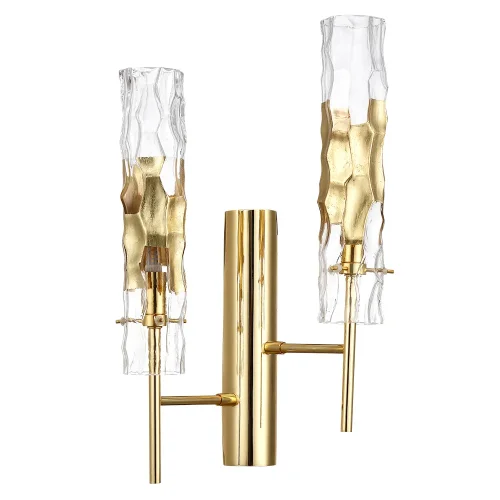 Бра PRIMAVERA AP2 GOLD Crystal Lux прозрачный на 2 лампы, основание золотое в стиле современный фото 2