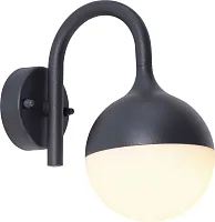 Настенный светильник LED Almeria 34590 Globo уличный IP44 чёрный серый 1 лампа, плафон белый в стиле хай-тек современный LED