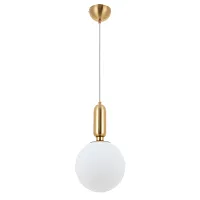 Светильник подвесной Bolla-Sola A3320SP-1PB Arte Lamp белый 1 лампа, основание медь в стиле современный 
