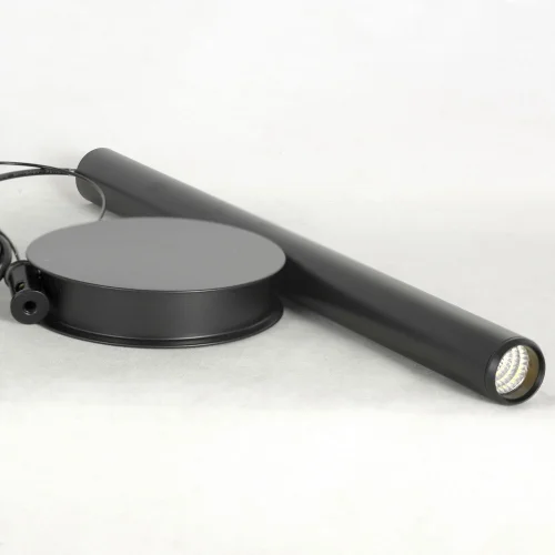 Светильник подвесной LED LSP-7014 Lussole чёрный 1 лампа, основание чёрное в стиле хай-тек современный трубочки фото 2