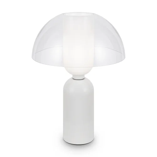 Настольная лампа Memory MOD177TL-01W Maytoni прозрачная 1 лампа, основание белое металл в стиле современный арт-деко  фото 4
