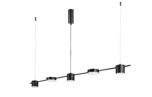 Светильник подвесной LED TRISTAN SP5 L1200 BLACK Crystal Lux чёрный на 3 лампы, основание чёрное в стиле современный хай-тек 