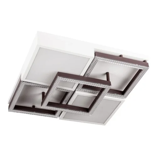 Светильник потолочный LED с пультом 10212/5LED Escada коричневый на 1 лампу, основание белое в стиле современный с пультом квадраты