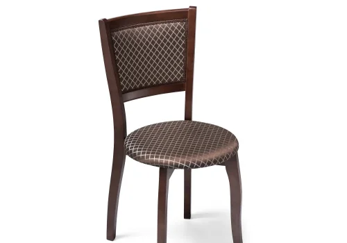 Деревянный стул Валери орех / коричневый 450680 Woodville, коричневый/ткань, ножки/массив бука/орех, размеры - ****400*480 фото 5