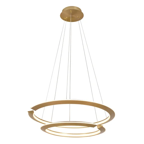 Светильник подвесной LED Virata 814223 Lightstar золотой 1 лампа, основание золотое в стиле хай-тек кольца