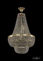 Люстра потолочная хрустальная 19091/H2/45IV G Bohemia Ivele Crystal прозрачная на 8 ламп, основание золотое в стиле классика sp