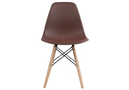 Пластиковый стул Eames PC-015 brown 11899 Woodville, коричневый/, ножки/массив бука дерево/натуральный, размеры - ****460*520 фото 3