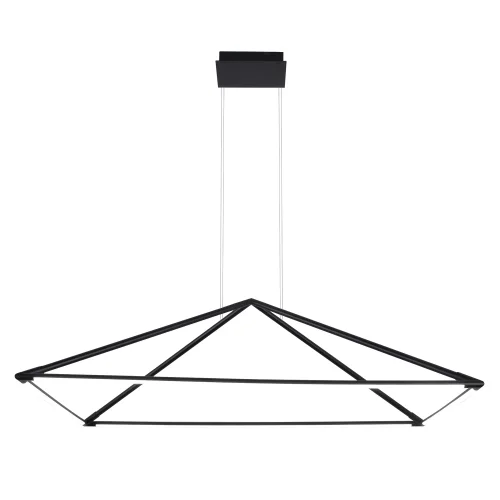 Люстра подвесная LED Pyramis 4573-2P Favourite чёрная на 1 лампу, основание чёрное в стиле современный 