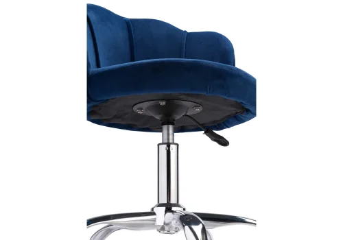 Компьютерное кресло Bud blue 15107 Woodville, синий/велюр, ножки/металл/хром, размеры - *830***560*540 фото 6
