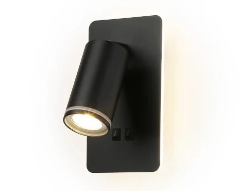 Бра с выключателем LED FW2466 Ambrella light чёрный на 1 лампа, основание чёрное в стиле хай-тек современный 