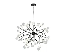 Люстра подвесная Ветта 07521-45,19(21) Kink Light прозрачная на 45 ламп, основание чёрное в стиле флористика современный ветви