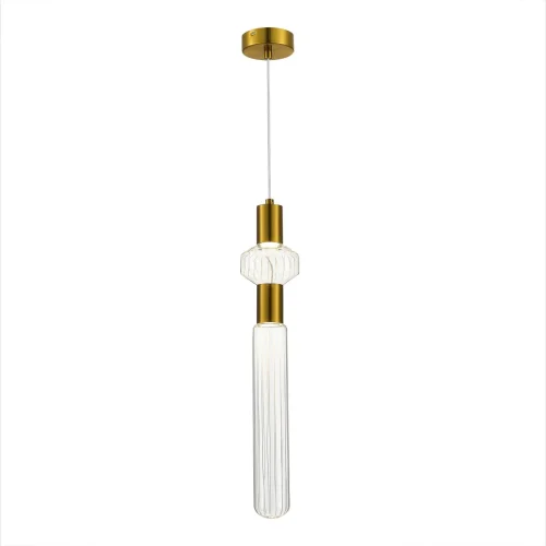 Светильник подвесной LED Tacche SL6117.203.02 ST-Luce прозрачный 2 лампы, основание латунь в стиле современный 