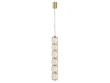 Светильник подвесной LED 8247/S gold NEW Newport прозрачный на 1 лампу, основание золотое в стиле классический американский современный трубочки