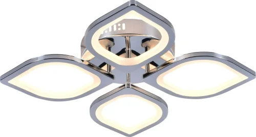 Люстра потолочная LED с пультом 10223/4LED Escada белая на 1 лампа, основание хром в стиле хай-тек с пультом фото 3