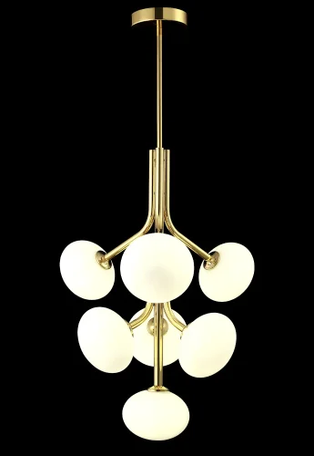 Светильник подвесной ALICIA SP7 GOLD/WHITE Crystal Lux белый 7 ламп, основание золотое в стиле современный  фото 5