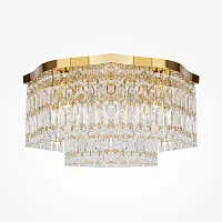 Люстра потолочная Dune DIA005CL-06G Maytoni прозрачная на 6 ламп, основание золотое в стиле современный 