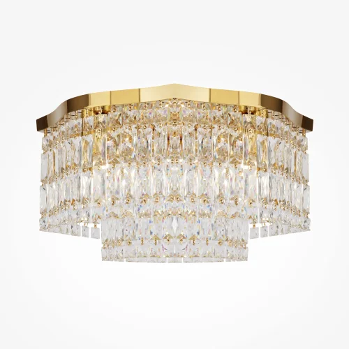 Люстра потолочная Dune DIA005CL-06G Maytoni прозрачная на 6 ламп, основание золотое в стиле современный 