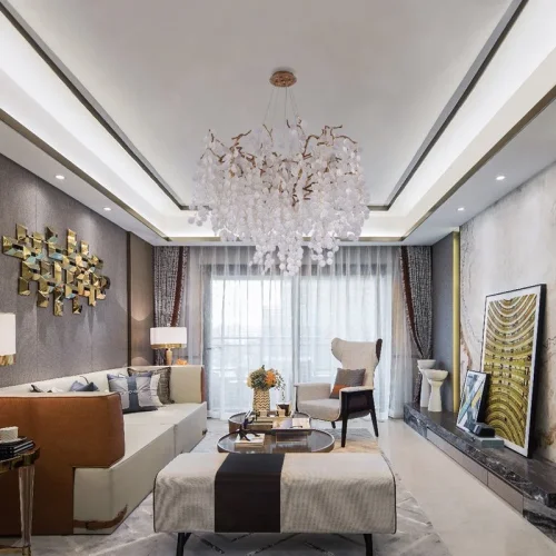 Люстра подвесная FAIRYTREE D60 140669-26 ImperiumLoft прозрачная на 8 ламп, основание медь в стиле современный фото 9