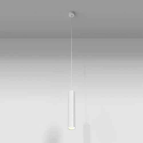 Светильник подвесной LED FOCUS LED P072PL-L12W3K Maytoni белый 1 лампа, основание белое в стиле современный хай-тек трубочки фото 2