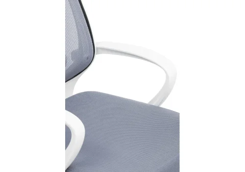Компьютерное кресло Ergoplus light gray / white 15209 Woodville, серый/сетка, ножки/металл/хром, размеры - *1010***570*630 фото 6