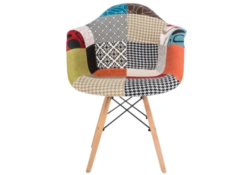 Деревянный стул Multicolor 11730 Woodville, разноцветный/ткань, ножки/дерево/бежевый, размеры - ****640*600 фото 2