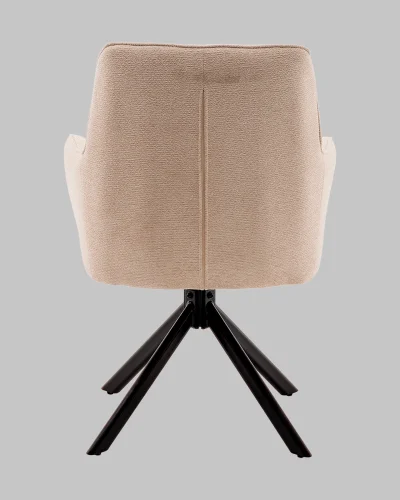 Стул обеденный Edme,  кремовый УТ000040785 Stool Group, кремовый/рогожка, ножки/металл/чёрный, размеры - *860**** фото 5