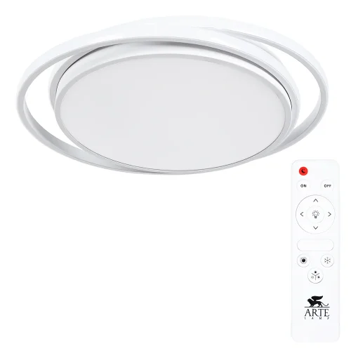 Светильник потолочный LED с пультом Sonny A2688PL-1WH Arte Lamp белый 1 лампа, основание белое в стиле современный с пультом кольца