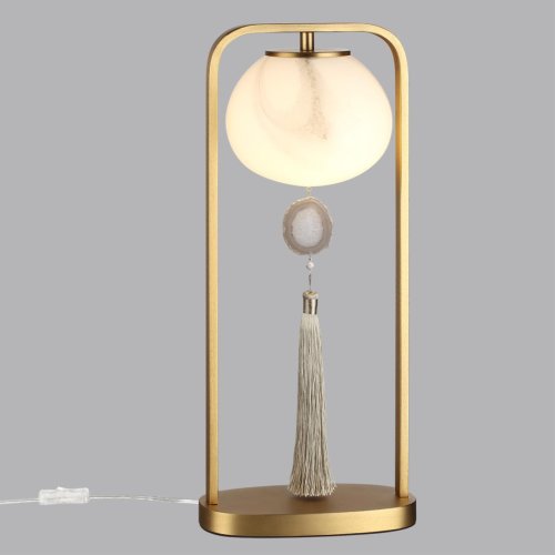 Настольная лампа Fiolent 5432/1T Odeon Light белая на 1 лампу, основание золотое металл в стиле восточный современный классический фото 4