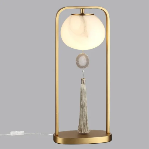 Настольная лампа Fiolent 5432/1T Odeon Light белая на 1 лампу, основание золотое металл в стиле классический современный восточный фото 4